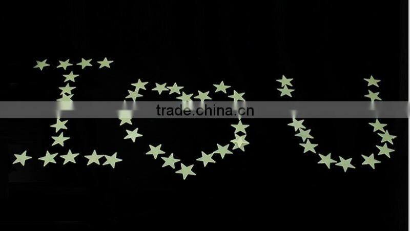 glowing star stickers ,H0T165 glow in the dark cartoon sticker , luminescent stars(stickers)