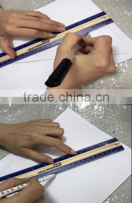 straight wood ruler beveled edge wooden rulers metric inch scale school office use full color printing