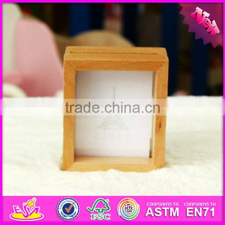 2016 hot sale baby wooden mini photo frame, most popular kids wooden mini photo frame W09A054