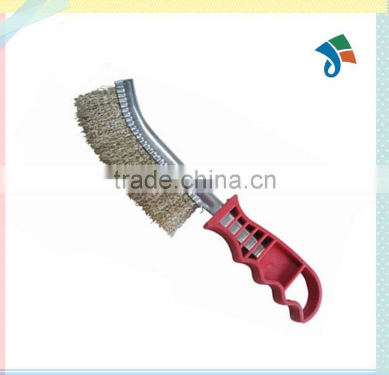 plastic handle cleaning and polishing brass wire brush