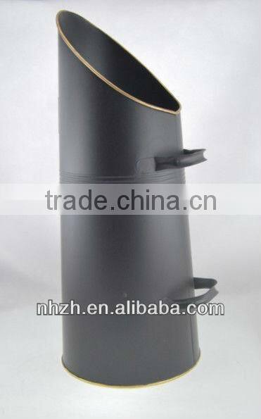 55.5cm matte black coal hod