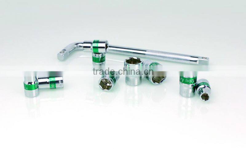 Berrylion Socket Set 9pcs sockets with 1piece L Type Curved Rod wrench