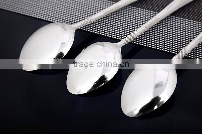 New spoon and fork set with stainless steel tableware set