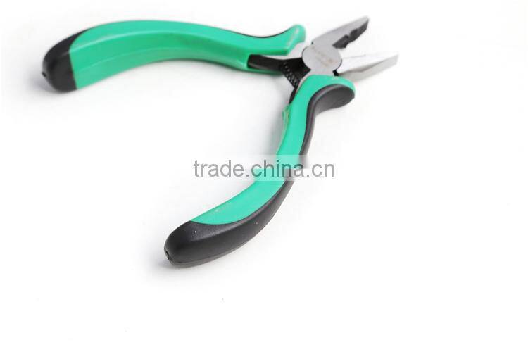 Professional mini combination pliers with rubber handle