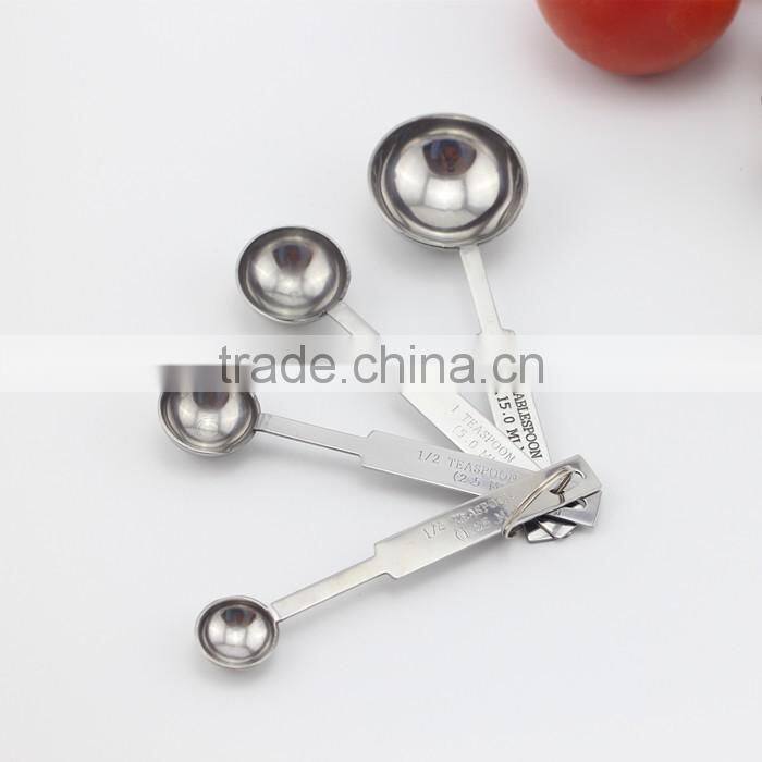 Stainless Steel Stainless Steel Set of 4 Measuring Spoons for Measuring Dry And Liquid Ingredients