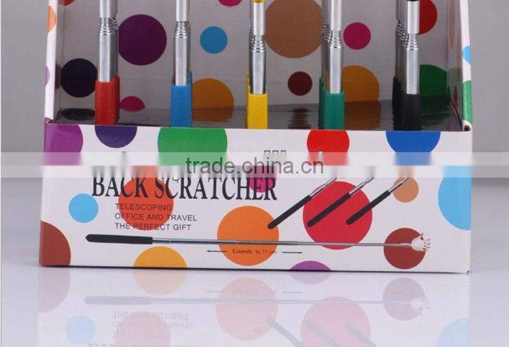 Extendable stainless steel back scratcher telescopic back scratcher