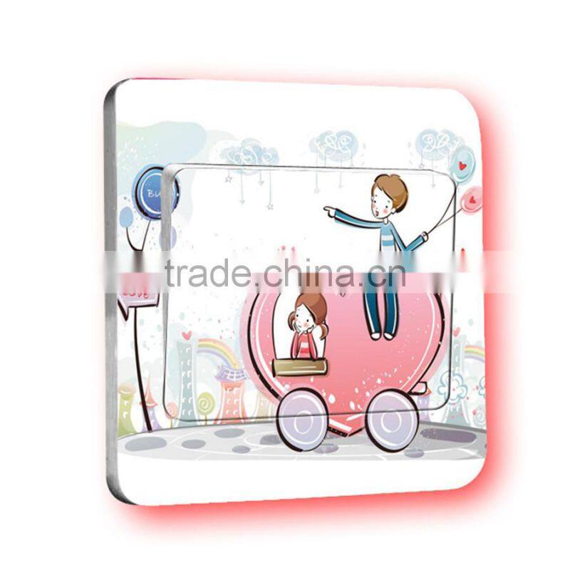 Fashion decorative wall sticker , waterproof bedroom switch stick