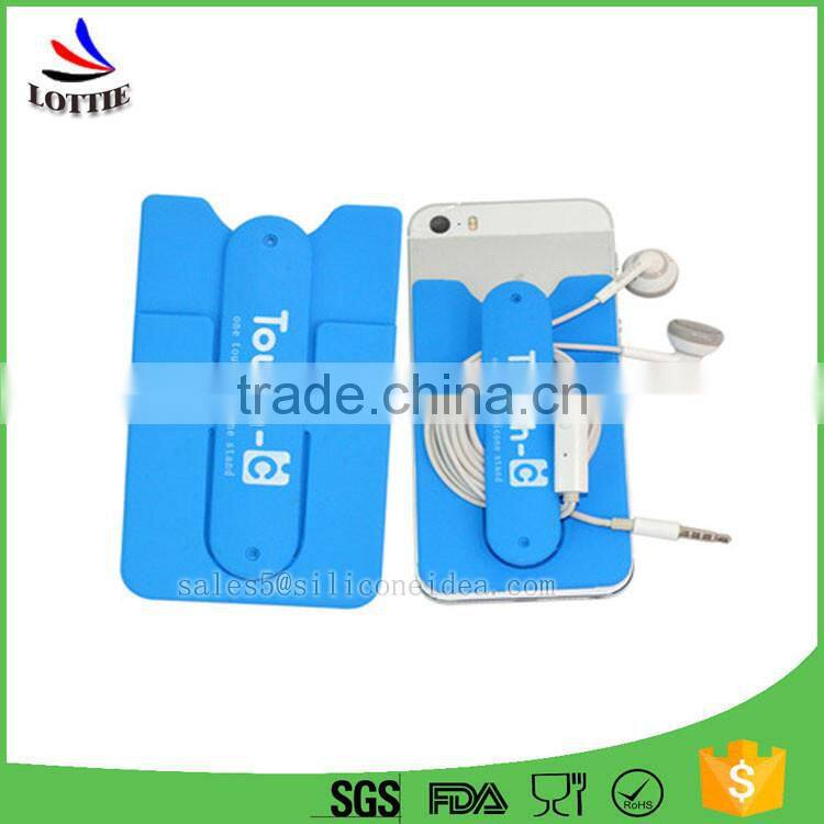 LOTTIE supply universal Silicone Rubber Credit Card Holder simple Silicone Card Holder