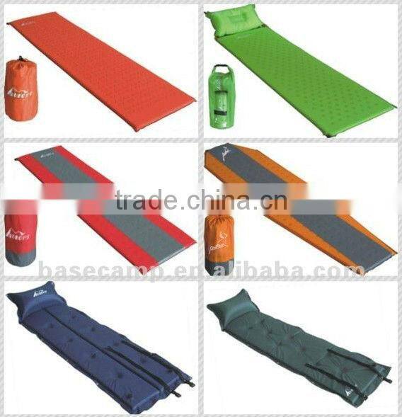 Camping Equipment Air Self Inflatable Sleeping Mat With Pillow