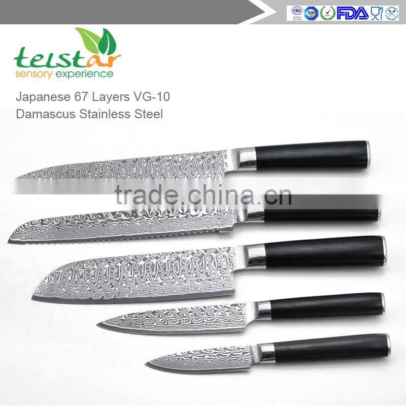 2017 new technology 7 inch santoku knife Japan Damascus VG10 steel 67 layer with Micarta handle