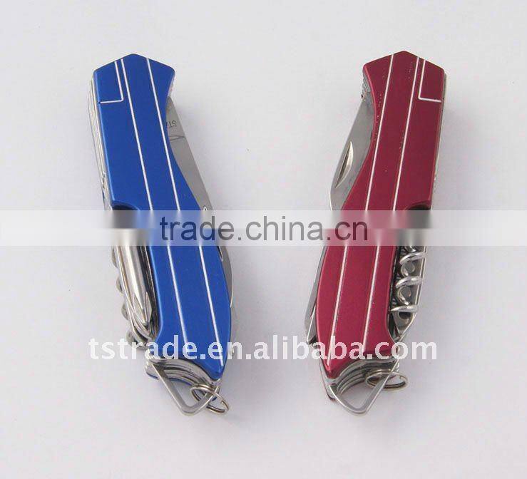 2014New design multi knife pocket knife multi function LED knife KJK5011AL