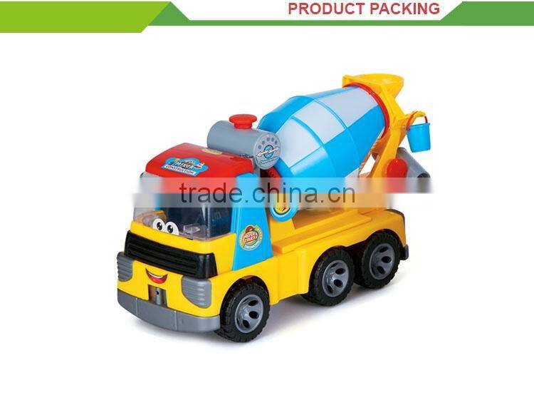 New design plastic cartoon friction mini toy dump truck