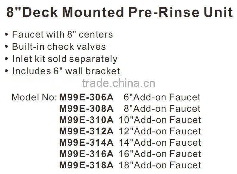 2016 Stainless Steel Die Casting Pre-Rinse Ceramic Kitchen Accessories