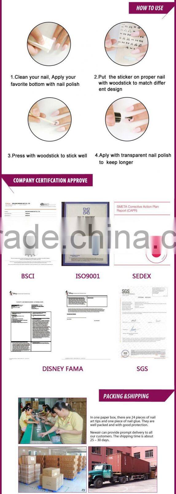 New Air New Fashion 3D art Nail Sticker,Eco-friendly Nail Sticker