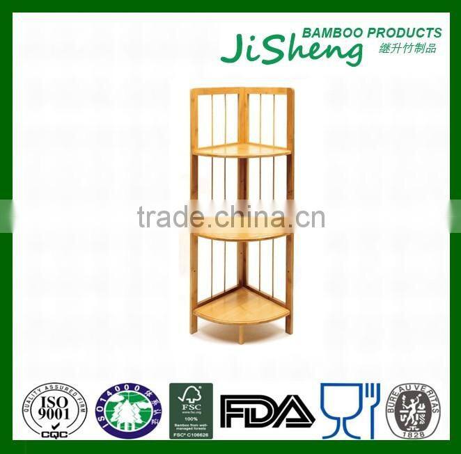 Multi-function bamboo kitchen storage rack for office, kitchen and living room