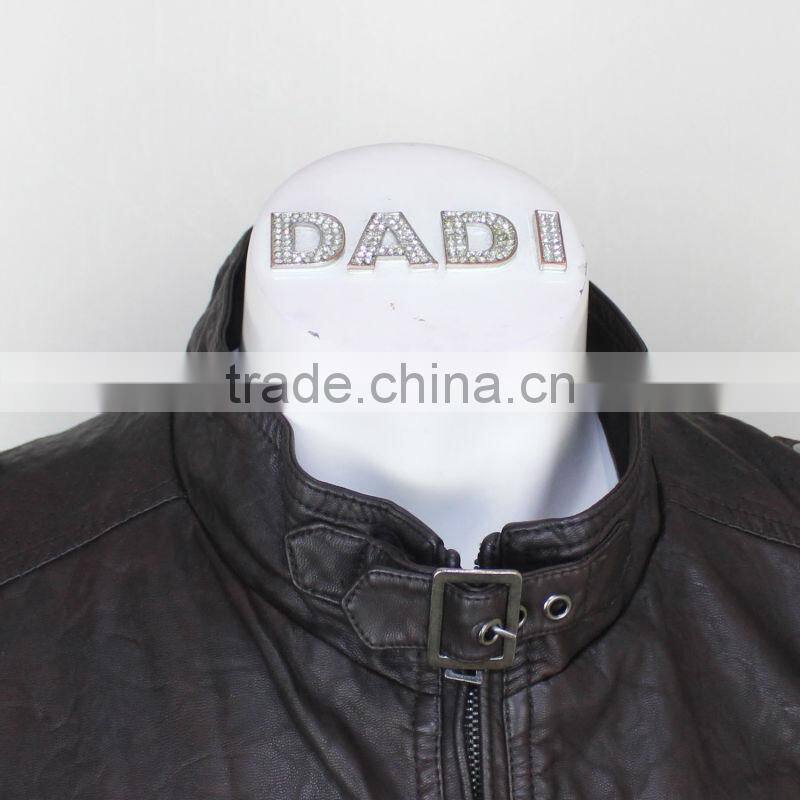 2014 New Fashion Mens Leather Motorcycle Jacket