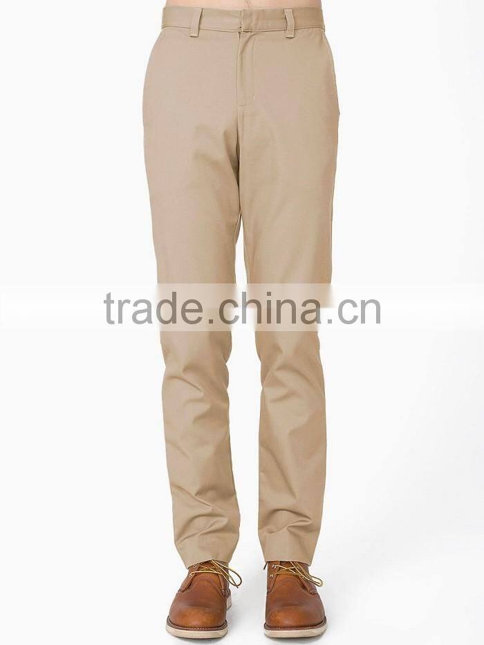 Wholesale Slim fit mens long trousers leggings custom cotton twill chino pants