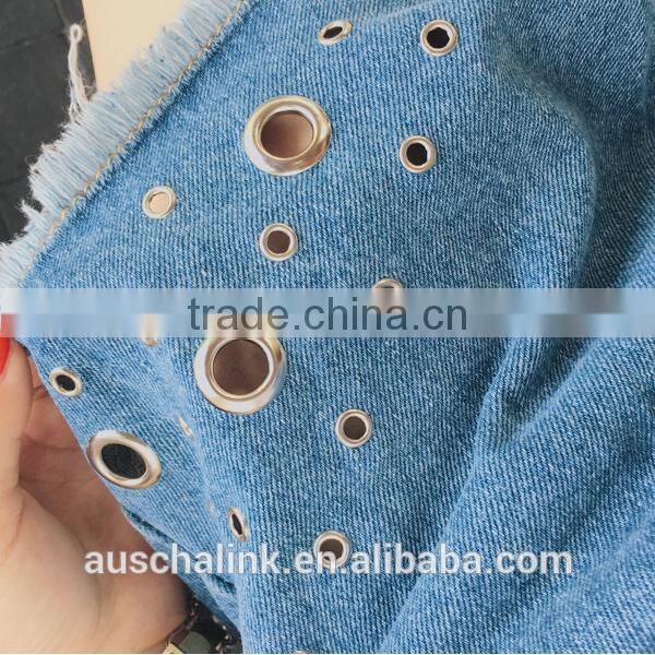 summer women short fancy cool focus metal ring jeans customized