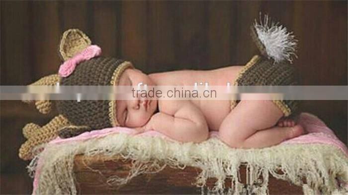 wholesale 2016 unique animal shape knitting clothes design newborn baby photography props