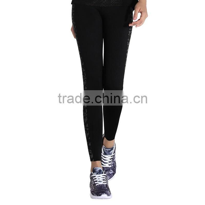 Wholesale Ladies Sports Clothes GYM Leggings Luminous Reflex Women Running T shirt