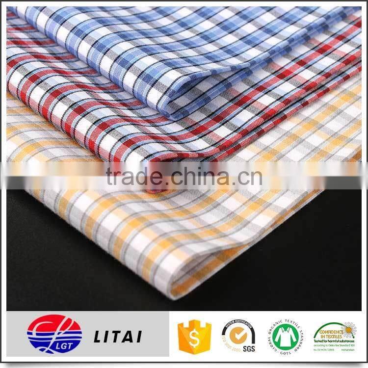 Ready goods, 50% bamboo 50% polyester yarn dyed shirting fabric