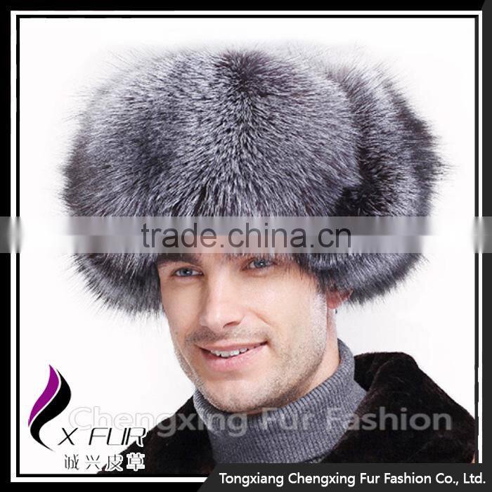CX- C-47 Wholesale Stock Fashion Women Fox Fur Man Leather Hat Winter Russian Hat