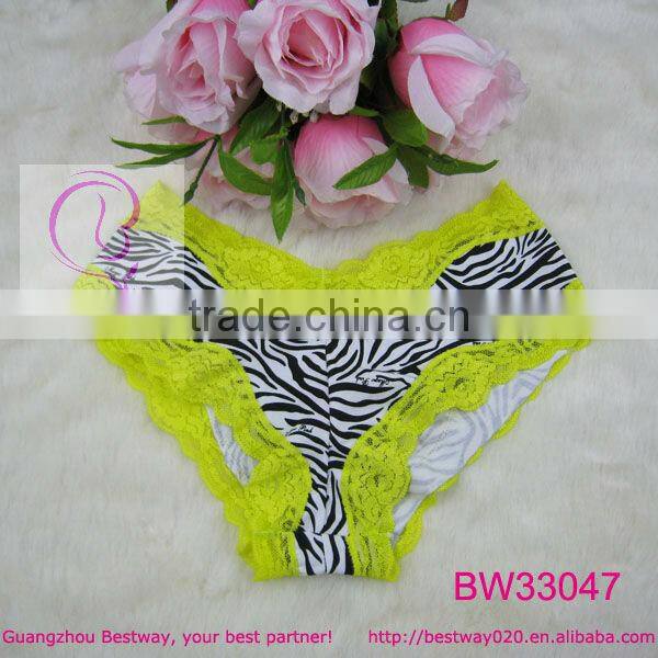 Sex picture of fancy zebra panty with lace in apparel sex costume fashion products