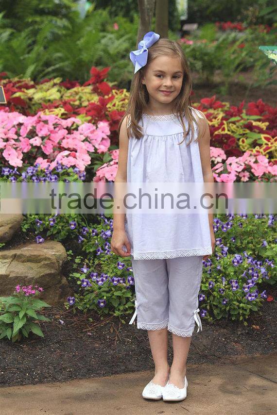 Whoesale Pink and Light Blue Boutique Baby Girl Clothes Sets