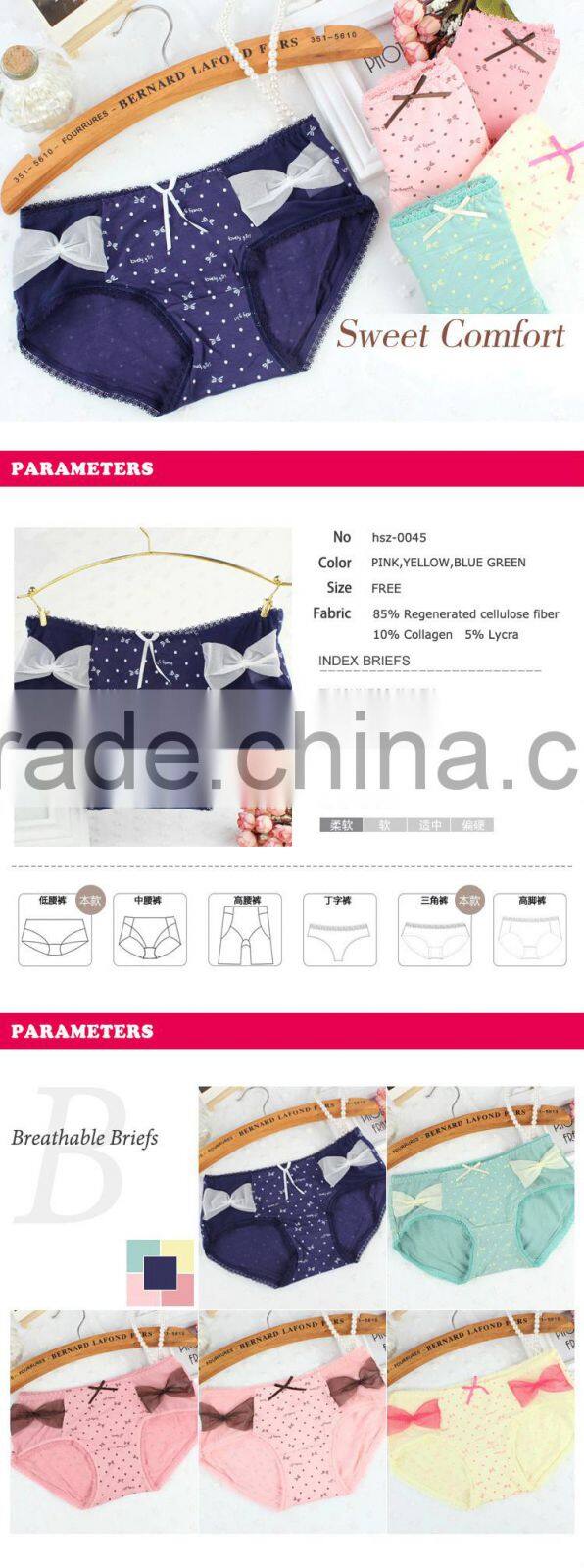 2015 New style young lady anti-static underwear sexy lady regenerated cellulose fiber panty hot sex women underwear