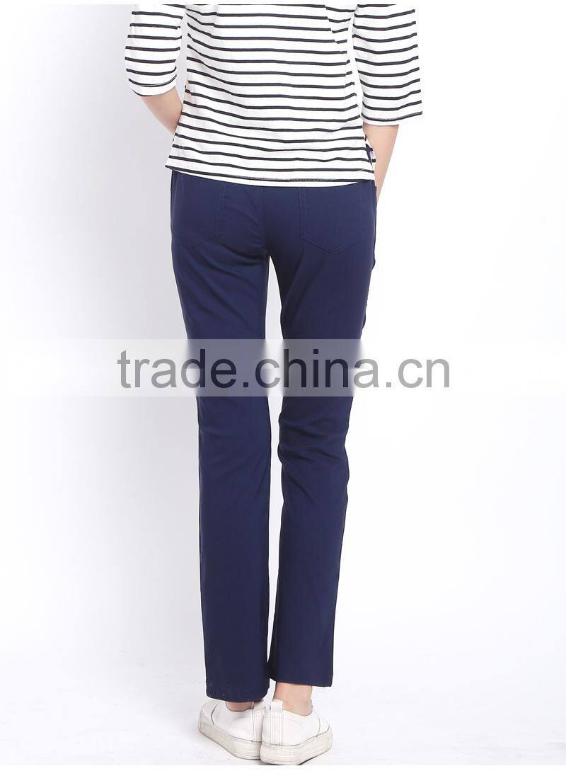 Plus Size Stretch Maternity Clothes Belly Band Trousers Straight Cut Pregnant Pants Maternity Pants