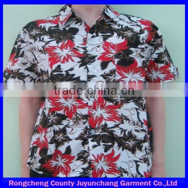 Men's Hawaiian Floral Surf Beach Short Sleeved Shirt