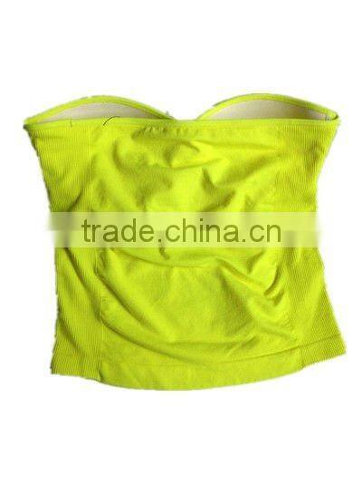 seamless Strapless Crop Pad Bustier Bra Corset Bralet Top