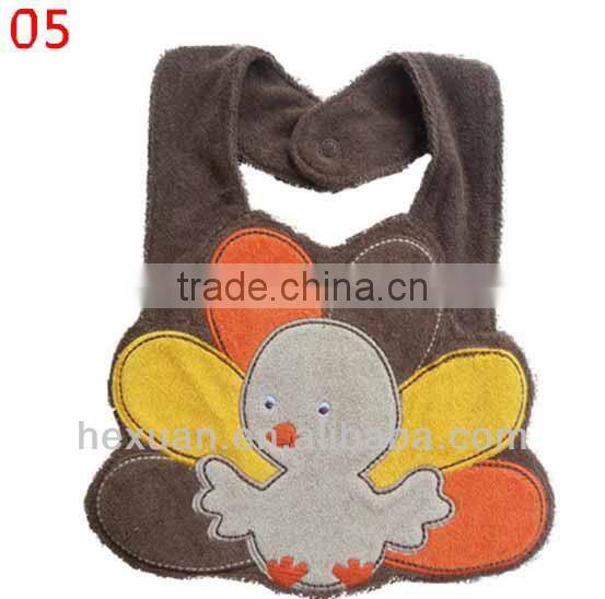 61 New designs stocked or OEM, Cotton Lovely Cartoon Animal Baby Bibs