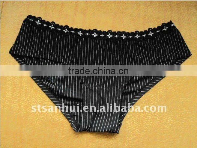 balck panty with rose red lace for charming lady big sizes low price