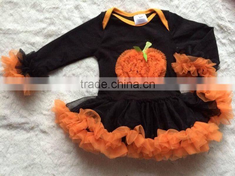 pumpkin romper set halloween Tutu dress romper suits for toddler girl baby pumpkin bodysuits baby pettiskirts sets Halloween