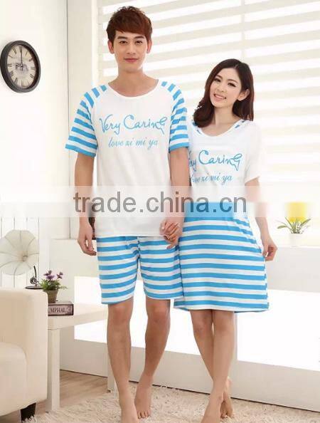 2015 wholesale couple pajamas made in china