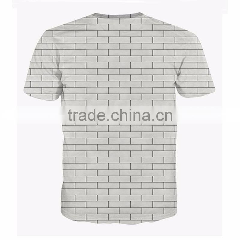 3D Men's tshirt printing cotton custom tshirt