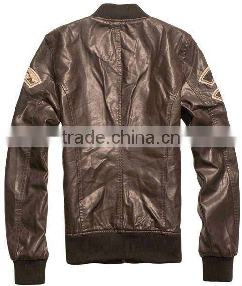 leather jacket fashion men clothing professional garment factory JCX0007