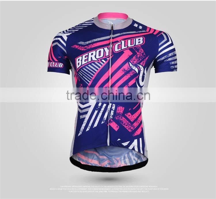 BEROY Summer 100 Polyester Cycling Clothing, Custom Cycling Bike Short Shirts