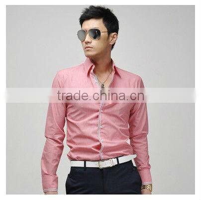 men's stylish luxury formal casual slim fit contrast color dress shirts with long sleeves