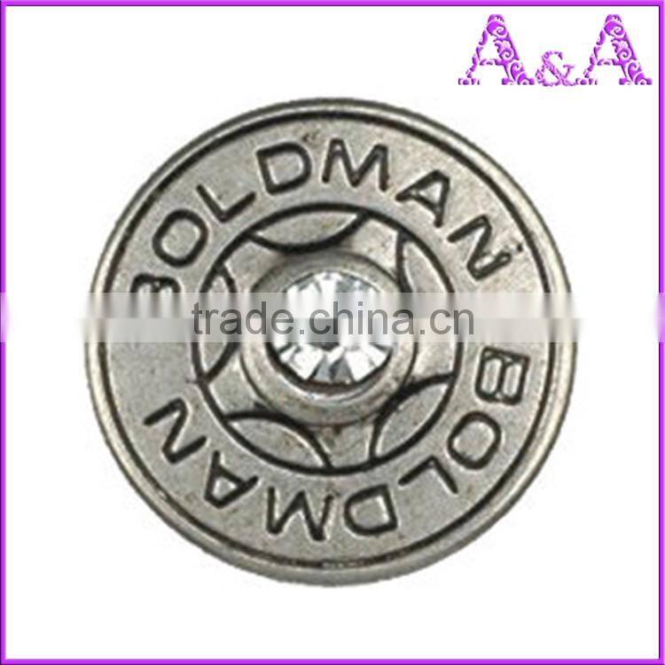 jeans button with stone