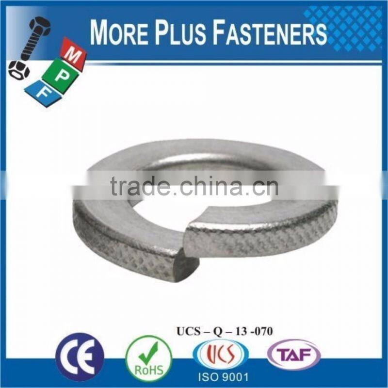 Made in Taiwan Bright Blue Zinc Stainless Steel Spring Standard Medium Split Lock Washer