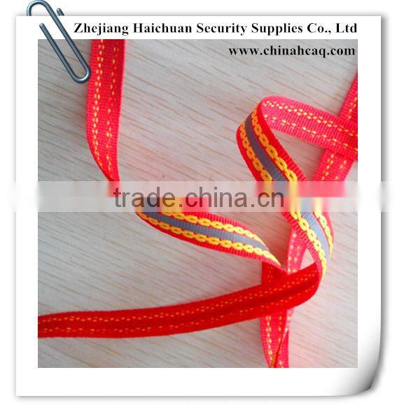 Reflective Jacquard Webbing Tape, Red Reflective Wave Webbing Belt