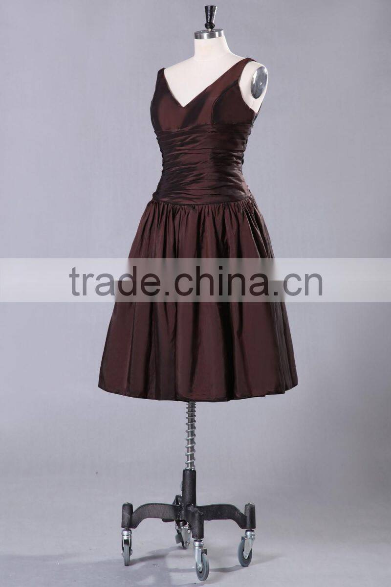 2017 simple style cap sleeves red prom gown ED134