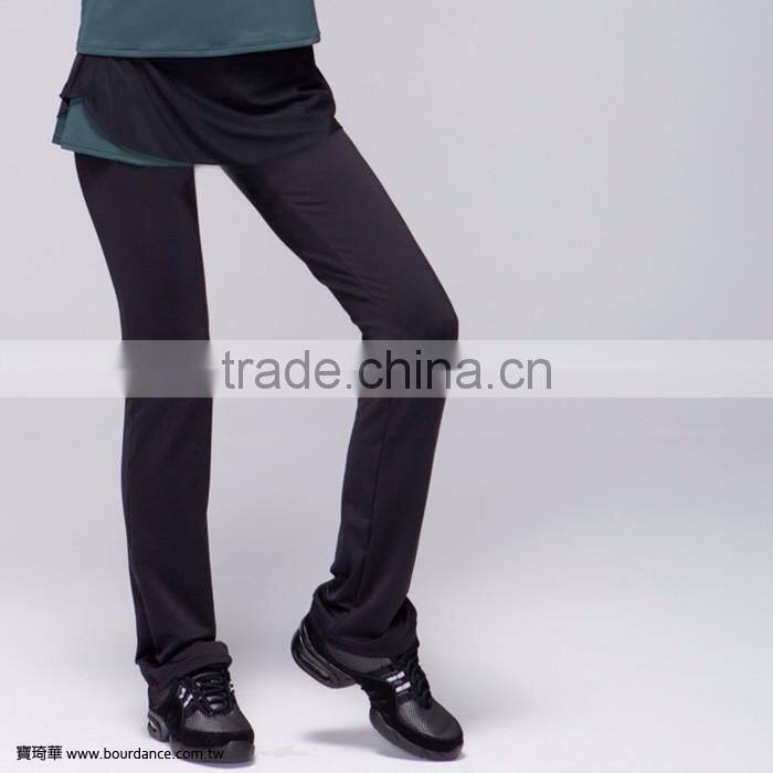 Bourdance summer mesh layered dance pants with skirt