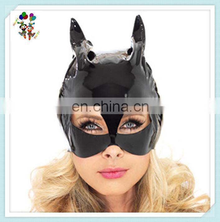 Masquerade Cheap Plastic Black Cat Halloween Party Masks HPC-0446