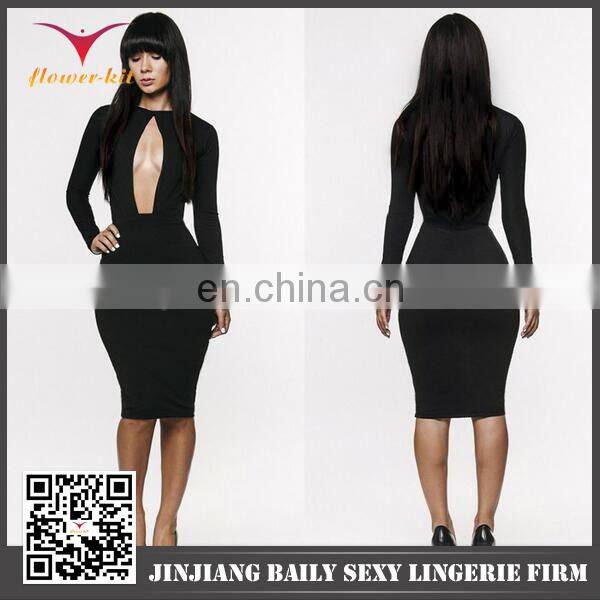 New arrival proper price fashion bandage dress long sleeve