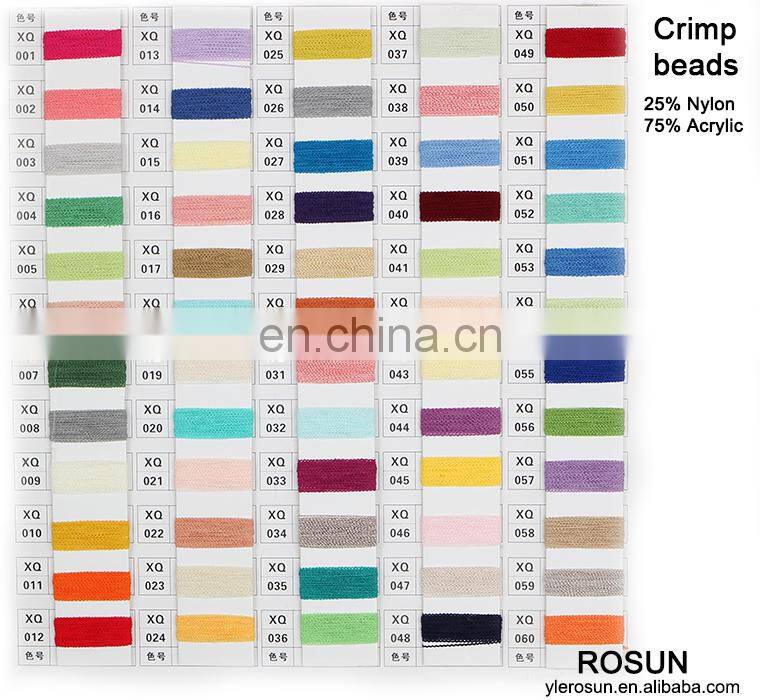Acrylic / Artificial Mohair / Crimp beads / Nylon Colour atla