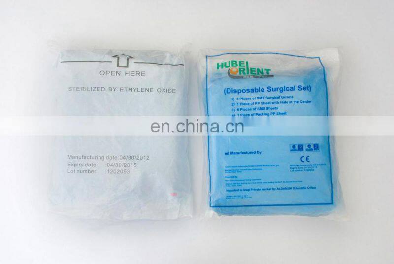 Disposable Medical Breathable SMS Surgical Gown Kits
