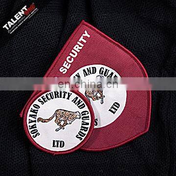 wholesale custom private woven logo badge for school uniform